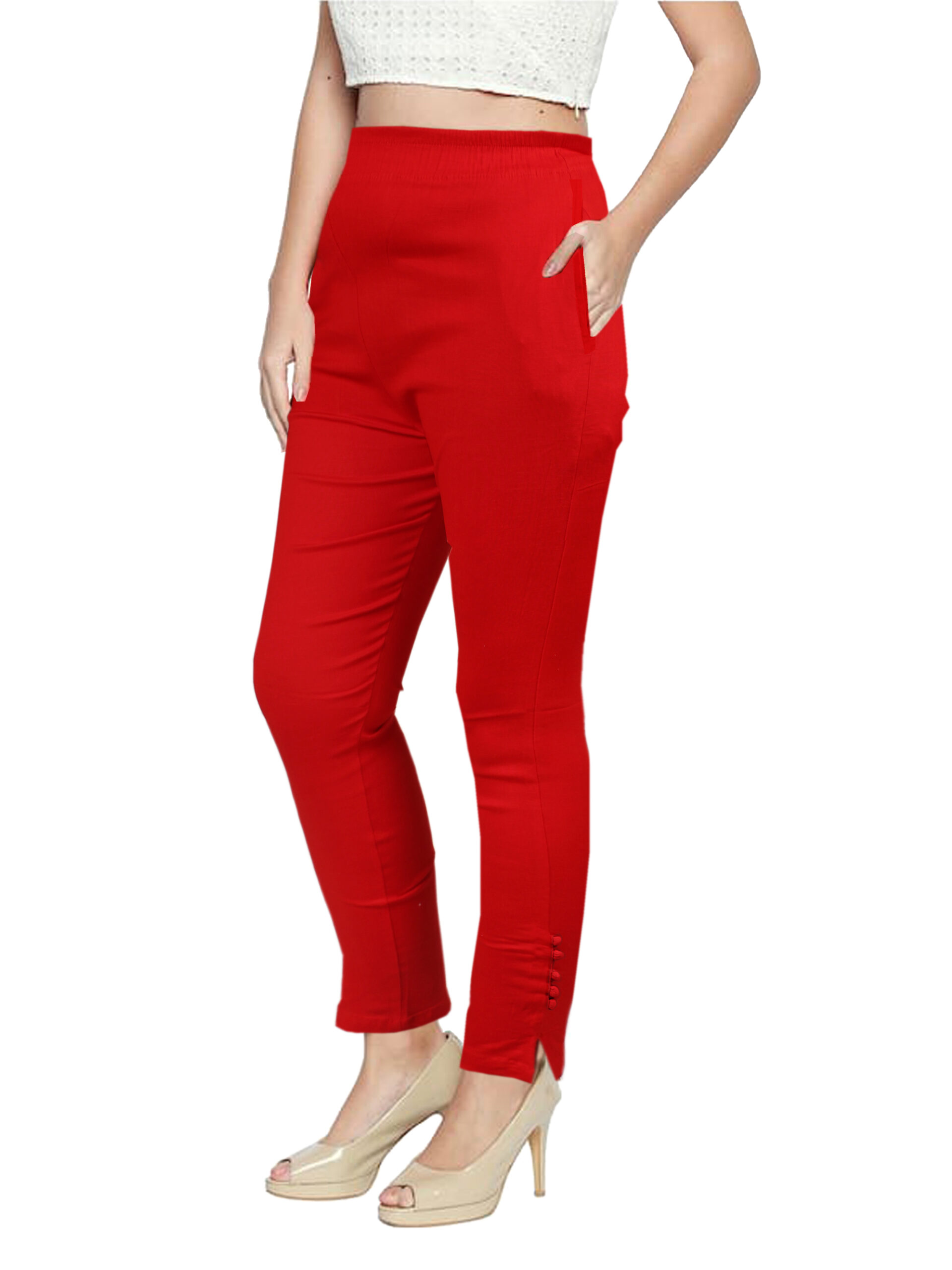 Buy Stylish Red Cigarette Pants Collection At Best Prices Online