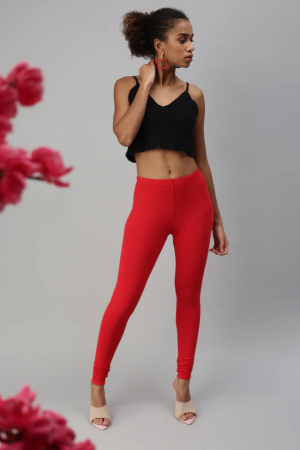 Women's Super Soft Pure Cotton Churidhar Length Bio Wash Anti Pilling Leggings For Women