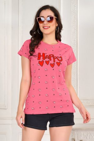 CADILA Womens Half Sleeve Overall Printed T-Shirt 5