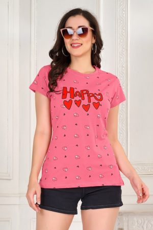 CADILA Womens Half Sleeve Overall Printed T-Shirt 5