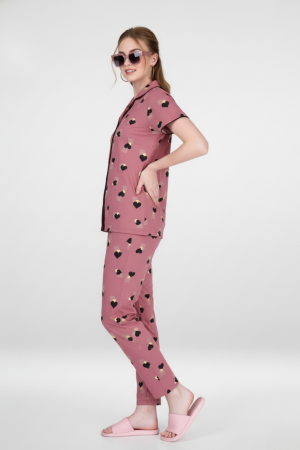 CADILA Women Cotton Printed Button Top &  Pyjama Set 3