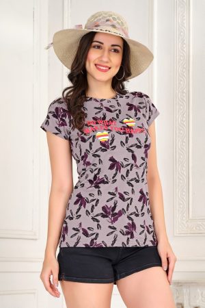 CADILA Womens Half Sleeve Overall Printed T-Shirt 6