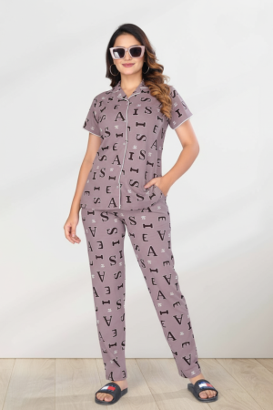 CADILA Women Cotton Printed Button Top & Pyjama Set 2