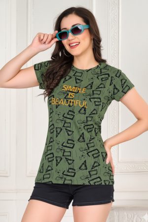 CADILA Womens Half Sleeve Overall Printed T-Shirt 7