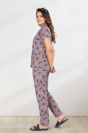 CADILA Women Cotton Printed Button Top & Pyjama Set 2