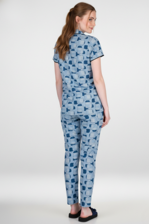 CADILA Women Cotton Printed Button Top & Pyjama Set 1