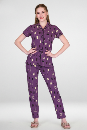 CADILA Women Cotton Printed Button Top & Pyjama Set 7