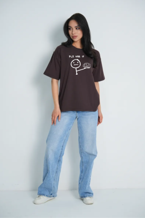 CADILA Women's Loose Fit Half Sleeve Cotton T-Shirt 2