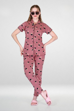 CADILA Women Cotton Printed Button Top &  Pyjama Set 3