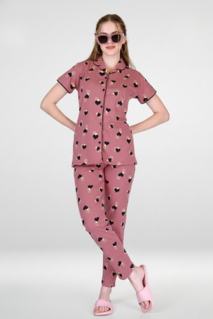 CADILA Women Cotton Printed Button Top &  Pyjama Set 3